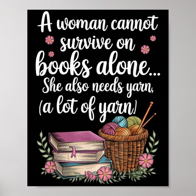 Poster Woman Cannot Survive On Books Alone She Also Needs (Devant)
