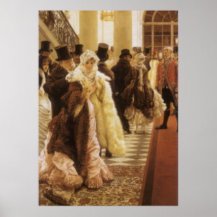 Poster Woman of Fashion by Tissot, Vintage Victorian Art