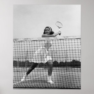 Poster Woman Playing Tennis