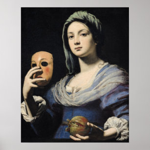 Poster Woman with a Mask