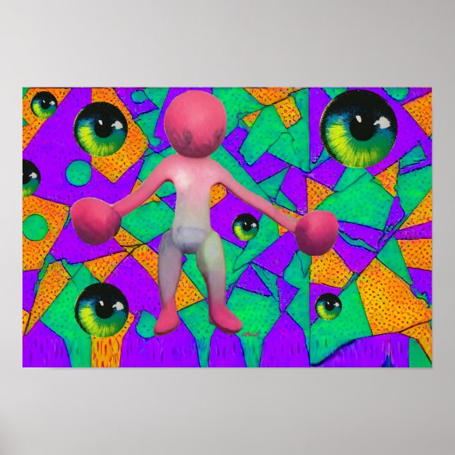 Poster Wombo et les 7 yeux morts Ken Gage surréalisme (Devant)