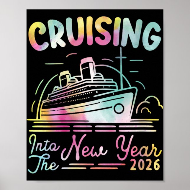 Poster Womens Cruising Into New Year 2026 Countdown Party (Devant)