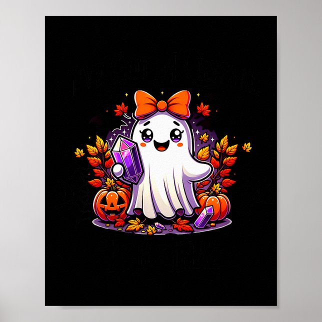 Poster Womens Crystals Halloween Ghost Trendy Soky Bats N (Devant)
