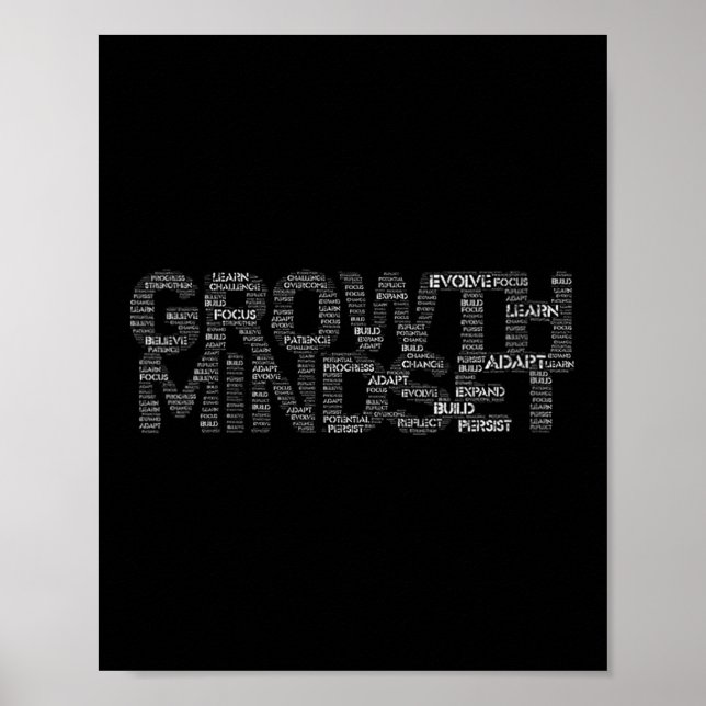 Poster Womens Growth Mindset Motivation And Insrational V (Devant)