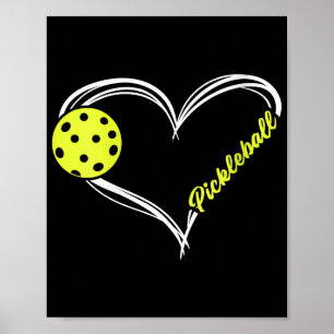 Poster Womens Love Pickleball - mignon match de picklebal