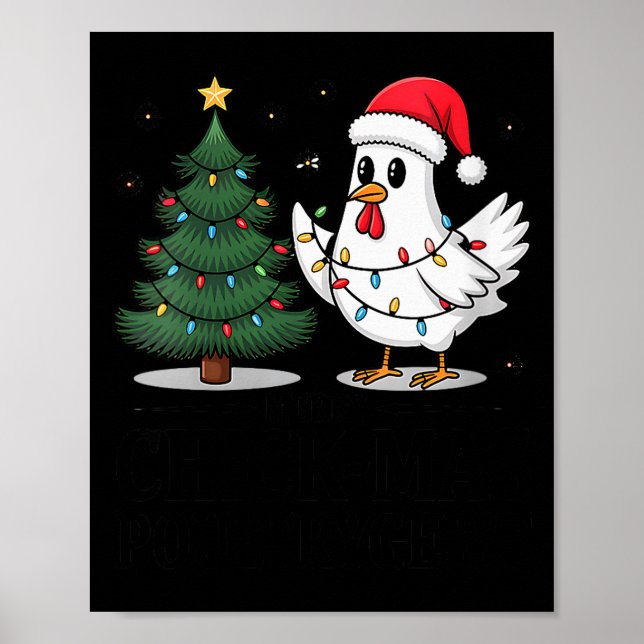 Poster Womens Merry Chick-mas Ultrygeist Funny Chicken Gh (Devant)