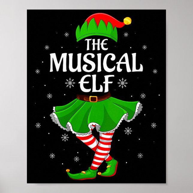 Poster Womens Musical Elf Christmas Family Girls Women El (Devant)