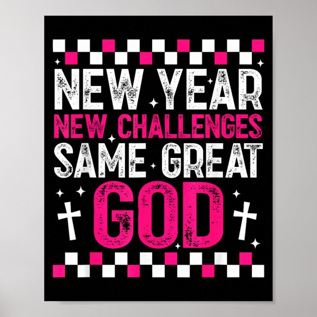 Poster Womens New Year New Challenges Same Great God 2026 (Devant)
