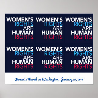 Poster Women's Rights - Marche sur l'affiche de Washingto