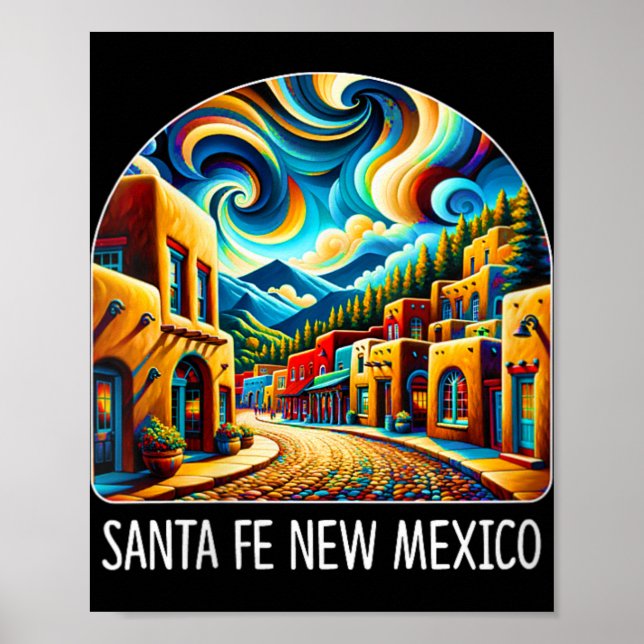 Poster Womens Santa Fe New Mexico - Expressionism Art - V (Devant)