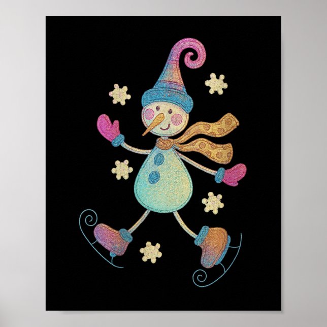 Poster Womens Snowman Christmas 2025 Family Matching Funn (Devant)