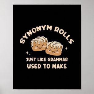 Poster Womens Synonym Rolls Blague Cinnamon Rolls Grammai