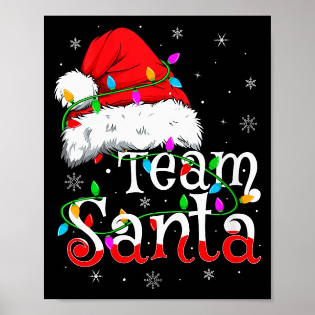 Poster Womens Team Santa Xmas Pajamas Matching Family Gro (Devant)