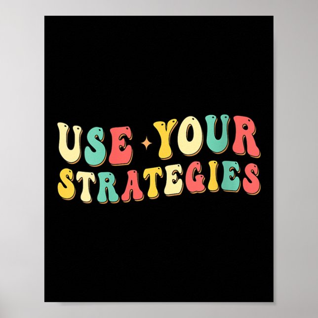 Poster Womens Use Your Strategies Test Day Testing Exam S (Devant)