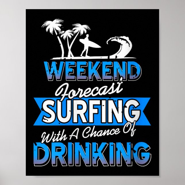 Poster Womens Weekend Prévision Chance De Surf Côtier (Devant)