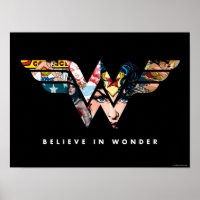Wonder Woman "Believe In Wonder" Logo Collage