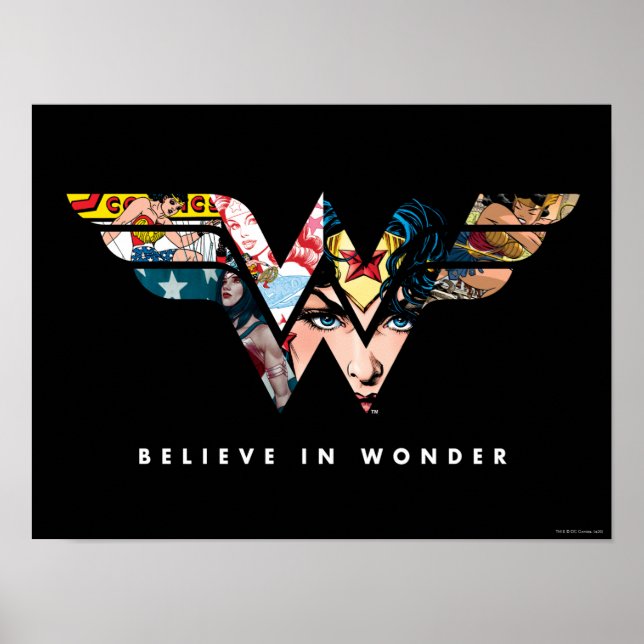 Poster Wonder Woman "Believe In Wonder" Logo Collage (Devant)