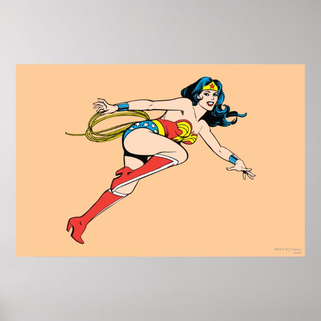 Poster Wonder Woman bondit à droite (Devant)