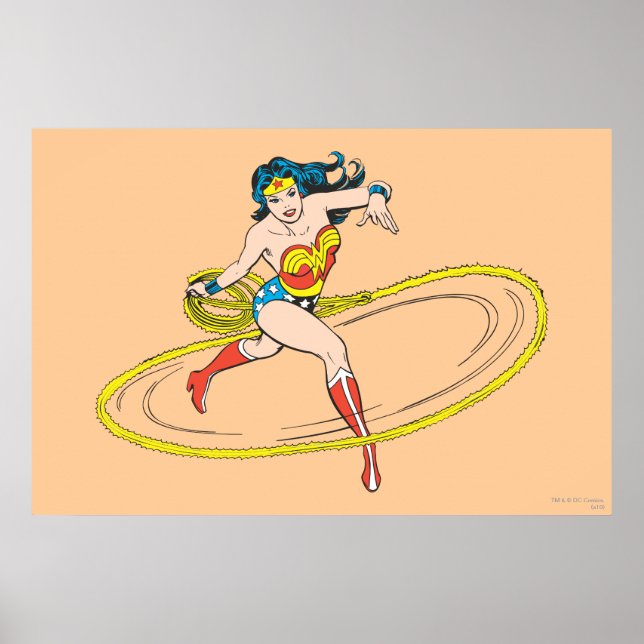 Poster Wonder Woman entouré de Lasso (Devant)