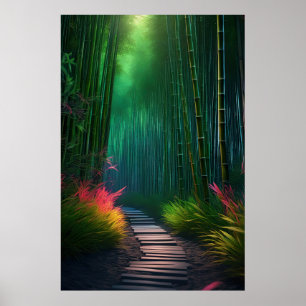 Poster Wonderland en bambou enchanté