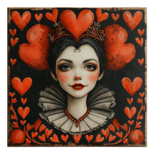 Poster Wonderland Reine des Coeurs : Tempérament Royal