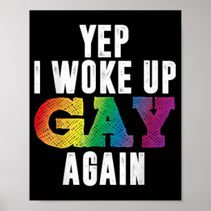 Poster Woo Up Gay - Fierté Rainbow Queer Gay CSD Party LG