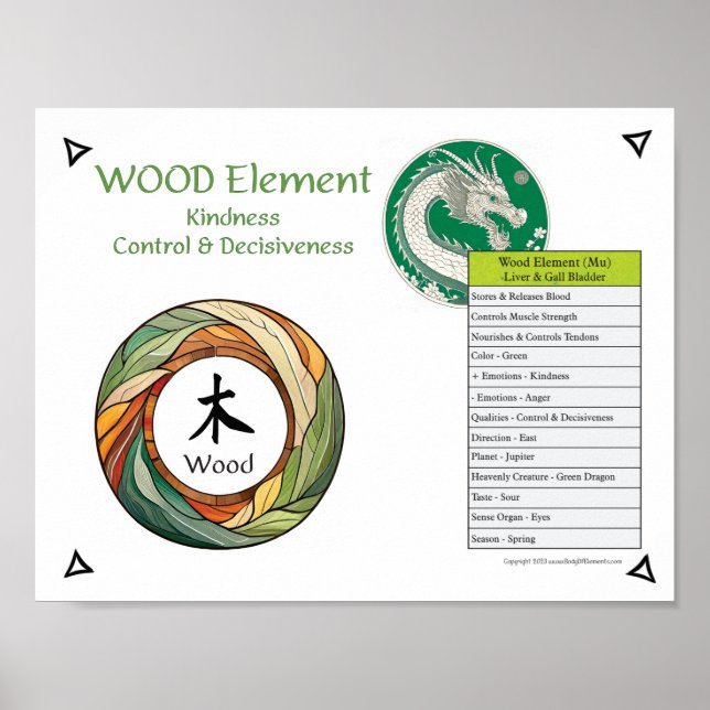 Poster Wood Element Acupuncture (Devant)