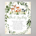 Woodland Greenery Ne dites pas Baby Game