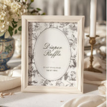 Woodland Sketched Baby Shower Diaper Raffle