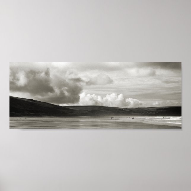 Poster Woolacombe beach, Devon, Royaume-Uni (Devant)