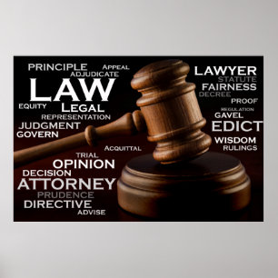Poster Words of the Legal industry