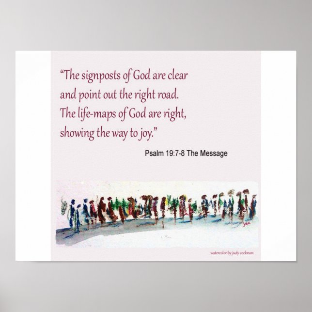 Poster Words To Live By - Crowd and Signposts (Front)