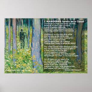 Poster Wordworth's I Wandered solely as a Cloud/Daffodils