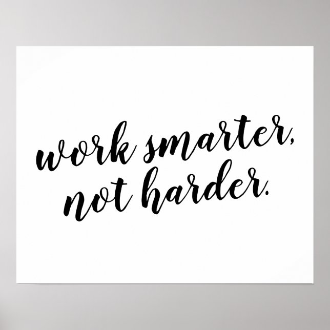 Poster Work Smarter, pas Harder de conception de devis po (Devant)