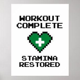 Poster Workout Complete Stamina Points Restored