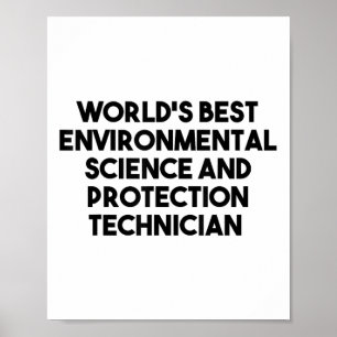 Poster World Best De l'environnement Science Protection T
