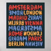World City | Motif de typographie de pinceau et d'