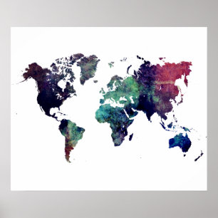 Poster world map