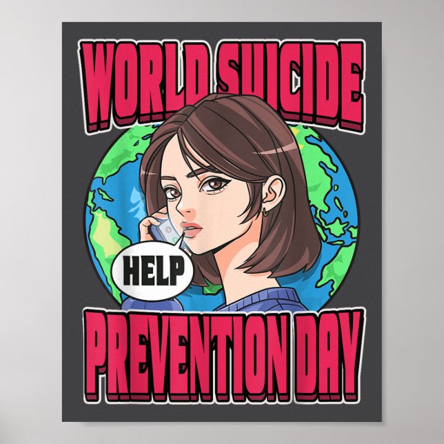 Poster World Suicide Prevention Day Awareness September 1 (Devant)
