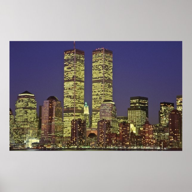 Poster World Trade Center NYC la nuit (Devant)
