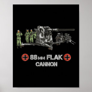Poster World War 2 German 88 mm
