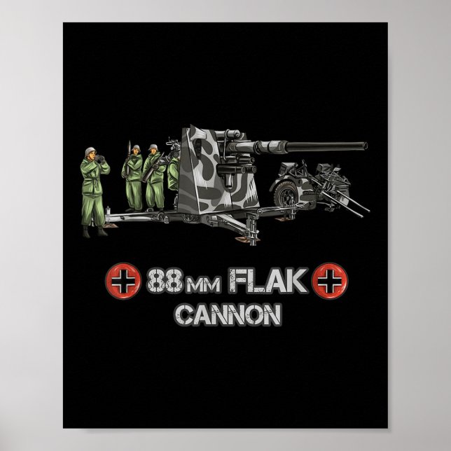 Poster World War 2 German 88 mm (Devant)