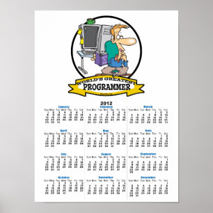 POSTER WORLDS GREATEST PROGRAMMER MEN CARTOON