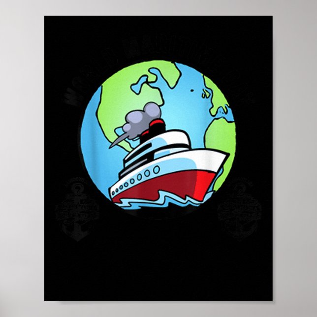 Poster World's Maritime Daddy Ship Seaman Captain Husband (Devant)