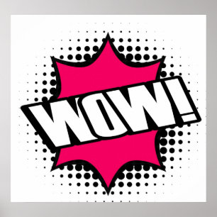 Poster WOW Style de dessin de la vieille école