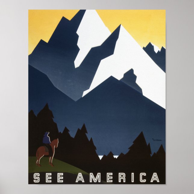 Poster WPA 1938 Voir Amérique (Devant)
