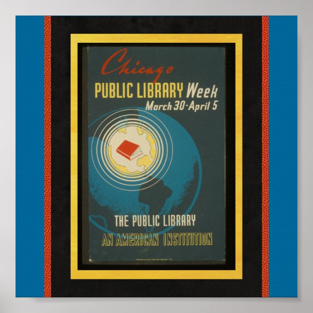Poster-WPA Chicago-Public Library Week Poster (Front)