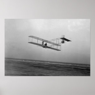 Poster Wright Brothers Glider En Vol - Kitty Hawk