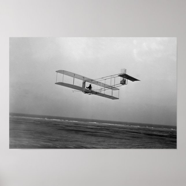 Poster Wright Brothers Glider En Vol - Kitty Hawk (Devant)