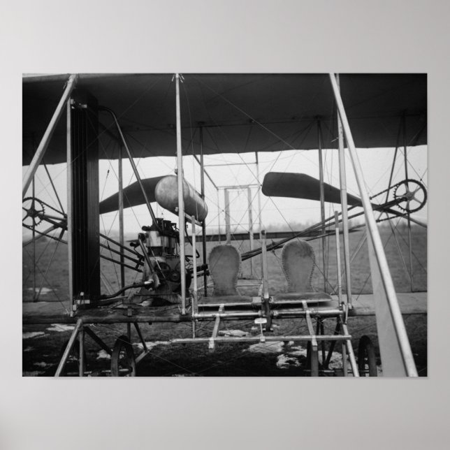 Poster Wright Brothers Plane avec Pilot et (Devant)